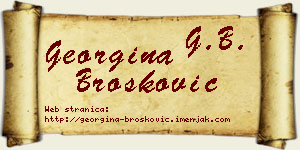 Georgina Brošković vizit kartica